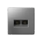                 ARTGALLERY РОЗЕТКА двойная компьютерная RJ45+RJ45, кат.6А, механизм, СТАЛЬ
               