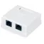 Розетка настенная TERACOM PRO Cat.6 неэкранированная 2 порта RJ-45 Dual IDC белая