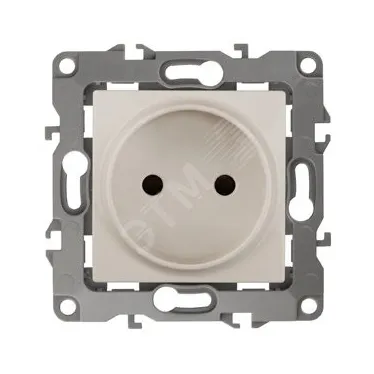 Розетка 2P, 16A-250В, б.л., Эра12, слоновая кость, 12-2005-02