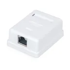                  Розетка компьютерная RJ-45 категория 5e экранированная одинарная внешняя Dual IDC цвет белый WRline
               