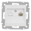 Розетка Intro Accent 6-303-01М информационная RJ45, IP20, СУ, белый матовый
