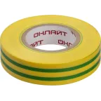 Изолента ПВХ OIT-B19-20-YG желто-зеленая 19мм 20м ОНЛАЙТ