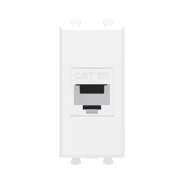 Avanti Розетка компьютерная RJ-45 без шторки модульная, кат.5е, Белое облако, 1 модуль