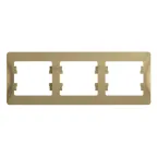                  GLOSSA Рамка горизонтальная 3 поста титан
               