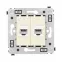 Avanti Компьютерная розетка RJ-45 без шторки в стену, кат.6 двойная, Ванильная дымка