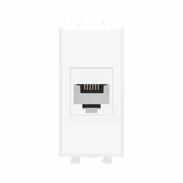 Avanti Телефонная розетка RJ-12 без шторки модульная, Белое облако, 1 модуль