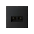                  ARTGALLERY розетка двойная компьютерная RJ45+RJ45, кат.6А, механизм, карбон
               