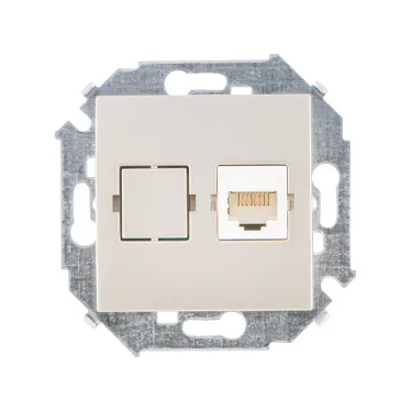15 Розетка компьютерная скрытая RJ45 категория 5е Systimax шампань
