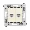 Avanti Компьютерная розетка RJ-45 без шторки в стену, кат.6А двойная, Ванильная дымка