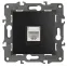 Розетка RJ45, Эра Elegance, антрацит, 14-3107-05