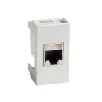 Розетка VIVA компьютерная RJ45 категория 5E экранированная 1 модуль серая
