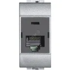                  LivingLight Розетка компьютерная RJ45 UTP категория 6 IDC 110 алюминий
               