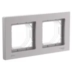                  ATLASDESIGN AQUA рамка двухпостовая IP44, АЛЮМИНИЙ
               