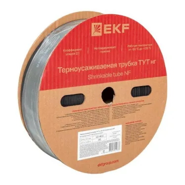 Трубка термоусаживаемая ТУТ нг 40/20 черная рулон PROxima