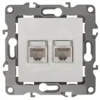                  Розетка информационная двойная 2XRJ45, Эра12, белый, 12-3108-01
               
