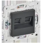 SKANDY Розетка компьютерная двойная RJ45 кат.5E SK-K03T титан IEK