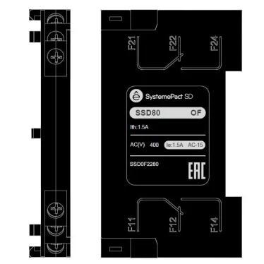Вспомогательный контакт для SD80 2NO2NC