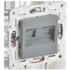                  SKANDY Розетка компьютерная двойная RJ45 кат.5E SK-K03Gr серый IEK
               