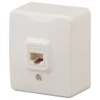 Розетка информационная RJ45, ОУ, Эра Эксперт, сл.кость, 11-3203-02