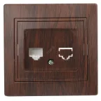                  Розетка информационная RJ45, СУ, Plano, венге, 1-303-10
               