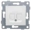 Розетка компьютерная и телефонная RJ45, RJ12 Ugra, механизм, жемчуг