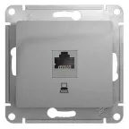                  GLOSSA Розетка компьютерная RJ45 категория 5е в рамку алюминий
               
