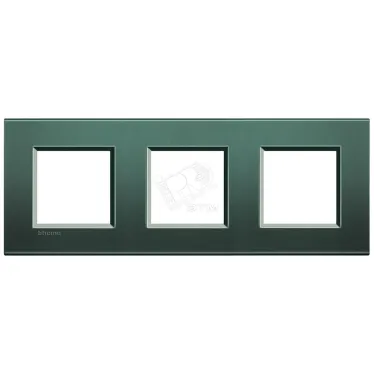 LivingLight Рамка прямоугольная 3 поста Зеленый шелк