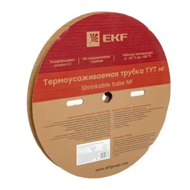 Трубка термоусаживаемая ТУТ нг 12/6 белая рулон PROxima