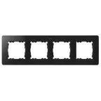                  Рамка 4 поста цвета графит с основанием цвета алюминий S82 Detail
               