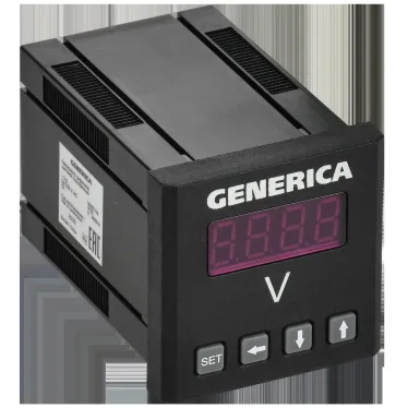Вольтметр цифровой щитовой однофазный 48х48мм LED GENERICA