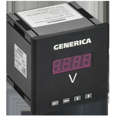 Вольтметр цифровой щитовой однофазный DO RS-485 96х96мм LED GENERICA