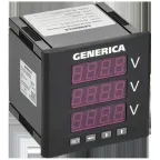                  Вольтметр цифровой щитовой трехфазный 96х96мм LED GENERICA
               