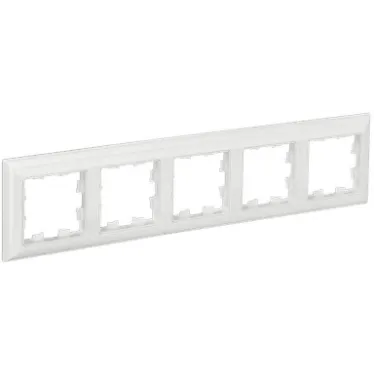 BRITE Рамка 5 постов РУ-5-Бр белый/белый IEK