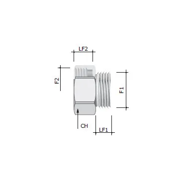 Переходник M25x1.5 наружная резьба/ M32x1.5 внутренняя резьба