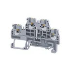 Клемма 2х-ярусная push-in 2,5 кв.мм, с перемычой OptiClip CPDL-2,5-2L-I-S-серый