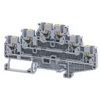                  Клемма 3х-ярусная push-in 2,5 кв.мм без перемычки OptiClip CP3L-2,5-3L-I-серый
               