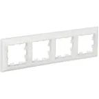                  BRITE Рамка 4 поста РУ-4-Бр белый/белый IEK
               