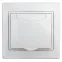 Розетка 2P+E Schuko с крышкой штор., 16А-250В, СУ, б.л., Plano, белый, 1Э-207-01