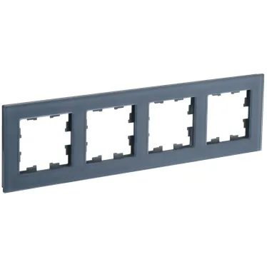 BRITE Рамка 4 поста РУ-4-2-Бр стекло маренго матовый IEK