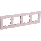 BRITE Рамка 4 поста РУ-4-2-Бр стекло розовый матовый IEK