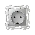 Розетка без заземления 2Р 16A 250В~ цвета алюминий S24 Harmonie
