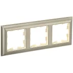 BRITE Рамка 3 поста РУ-3-Бр бежевый/шампань IEK