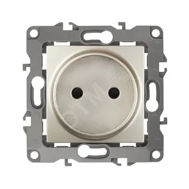 Розетка 2P, 16A-250В, Эра12, шампань, 12-2105-04