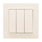                  Выключатель трехклавишный СП 10А бежевый Минск
               