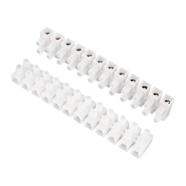 Колодка клеммная винтовая KВ-35 10-35, ток 80 A, полиэтилен белый 10шт, REXANT