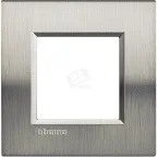 LivingLight Рамка прямоугольная 1 пост Фактурная сталь