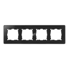                  Рамка 4 поста графит основание алюминий
               