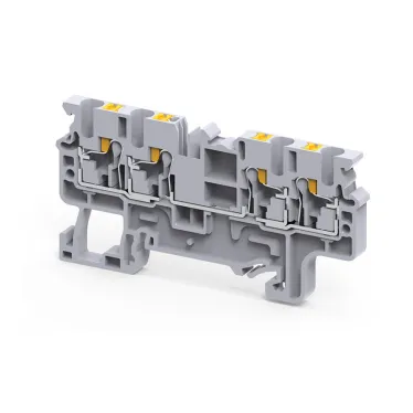 Клемма с 4 конт. push-in 2,5 кв.мм OptiClip СP-2,5-QUATTRO-(0,2-2,5)-I-BU-синий