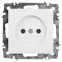 Розетка Intro Accent 6-201-01 2Р 16А-250В, IP20, СУ, AL/CU, белый