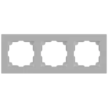Рамка для розеток и выключателей Intro Accent 6-503-03 на 3 поста, СУ, алюминий